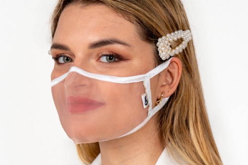 Mascarilla transparente xula GRIS-BLANCA