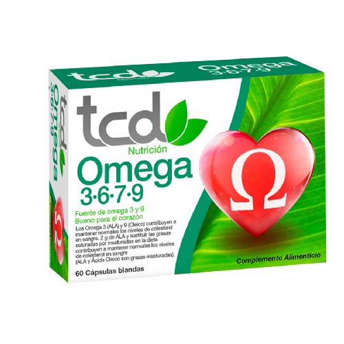 Omega 3, 6, 7, 9 tcd nutricion (60 capsulas blandas)