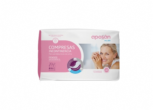 Compresa incontinencia orina ligera - aposan mini (20 unidades)