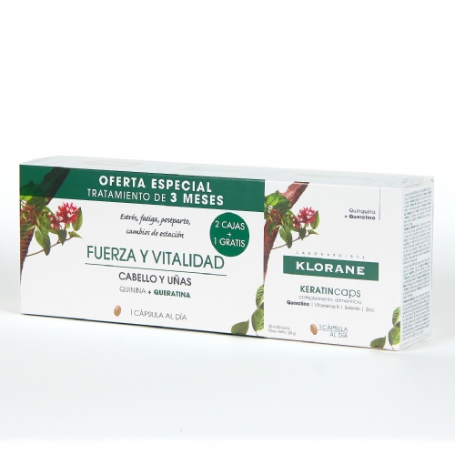 Klorane trio keratincaps (3 cajas 30 capsulas)
