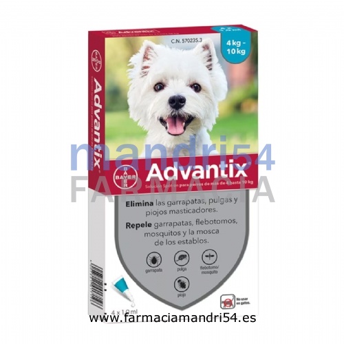 ADVANTIX SOLUCION SPOT-ON PARA PERROS DE MAS DE 4 HASTA 10 kg