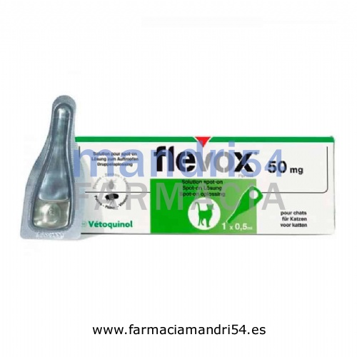 FLEVOX 50 mg SOLUCION PARA UNCION DORSAL PUNTUAL PARA GATOS