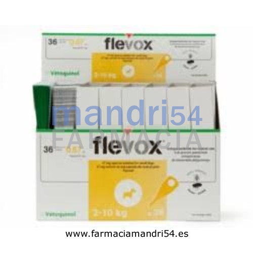 FLEVOX 67 mg SOLUCION PARA UNCION DORSAL PUNTUAL PARA PERROS PEQUEÑOS