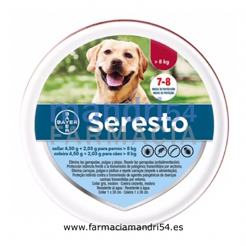 SERESTO 4,50 g + 2,03 g COLLAR PARA PERROS > 8 kg