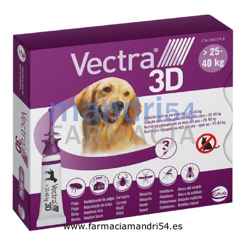 VECTRA 3D SOLUCION SPOT-ON PARA PERROS DE 25 A 40 kg