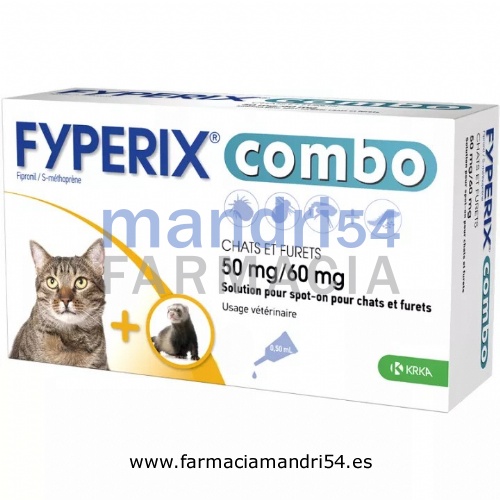 FYPERIX COMBO 50 mg/60 mg SOLUCION SPOT-ON PARA GATOS Y HURONES
