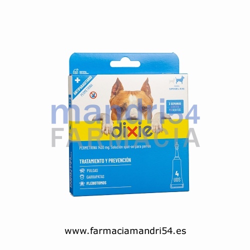 DIXIE PERMETRINA 1430 mg SOLUCION SPOT-ON PARA PERROS