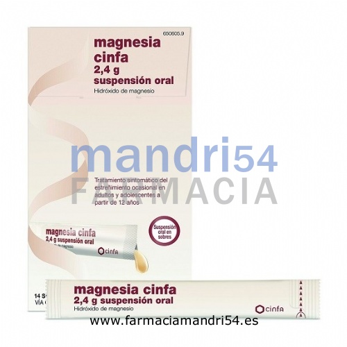 MAGNESIA CINFA 2,4 g SUSPENSION ORAL , 14 sobres