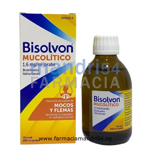 BISOLVON MUCOLITICO 1,6 mg/ ml JARABE, 1 frasco de 200 ml