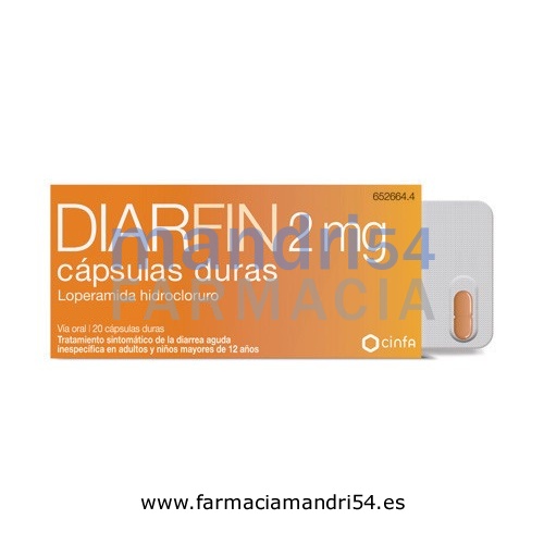 DIARFIN 2 mg CAPSULAS DURAS , 20 cápsulas
