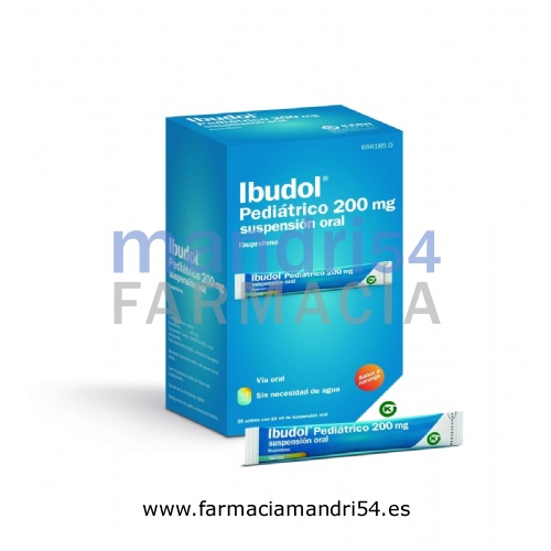 IBUDOL PEDIÁTRICO 200 MG SUSPENSIÓN ORAL , 20 sobres