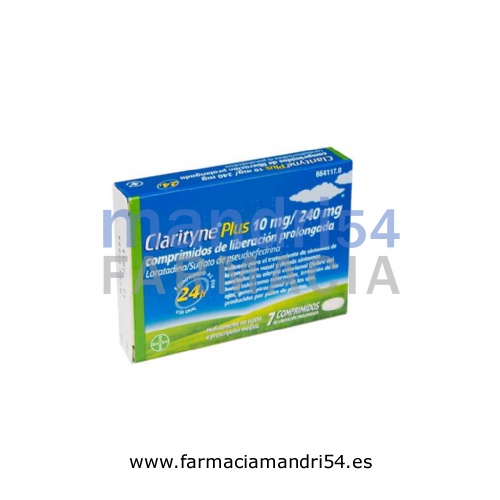 CLARITYNE PLUS 10mg/240mg COMPRIMIDOS DE LIBERACION PROLONGADA , 7 comprimidos