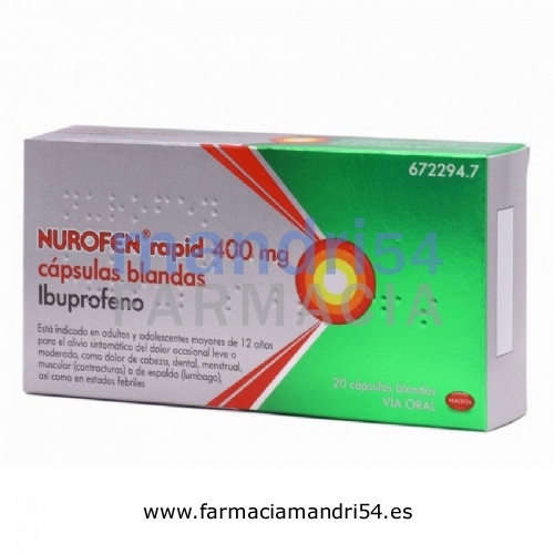 NUROFEN RAPID 400 mg CAPSULAS BLANDAS , 20 cápsulas