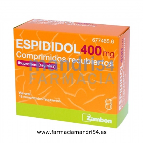 ESPIDIDOL 400 mg COMPRIMIDOS RECUBIERTOS, 18 comprimidos