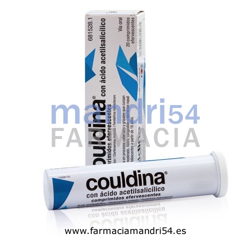COULDINA CON ACIDO ACETILSALICILICO COMPRIMIDOS EFERVESCENTES , 20 comprimidos