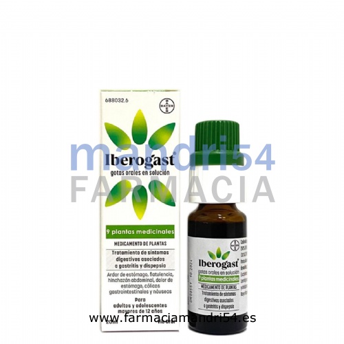 IBEROGAST GOTAS ORALES EN SOLUCION, 1 frasco de 20 ml