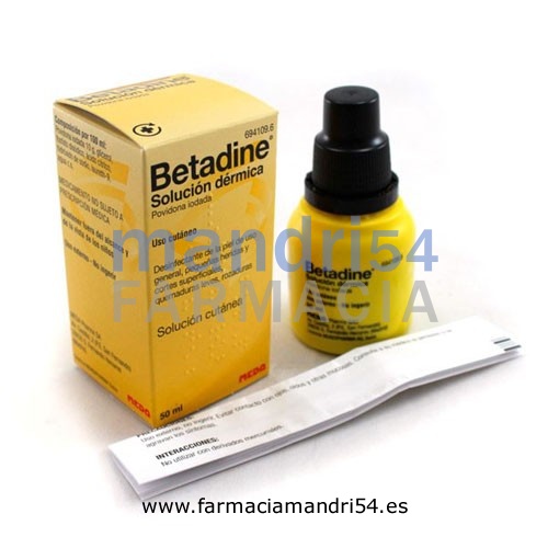 BETADINE 100 MG/ML SOLUCIÓN CUTÁNEA , 1 frasco de 50 ml