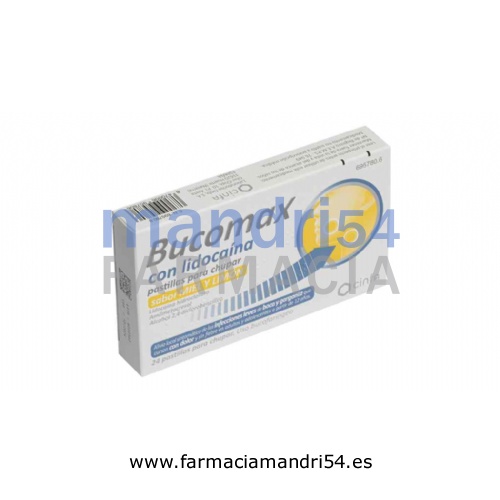 BUCOMAX CON LIDOCAINA PASTILLAS PARA CHUPAR SABOR MIEL Y LIMON, 24 pastillas