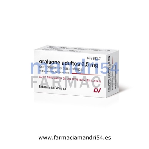 ORALSONE  ADULTOS 2,5 mg COMPRIMIDOS PARA CHUPAR, 12 comprimidos