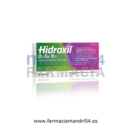 HIDROXIL B1-B6-B12 COMPRIMIDOS RECUBIERTOS CON PELICULA , 30 comprimidos