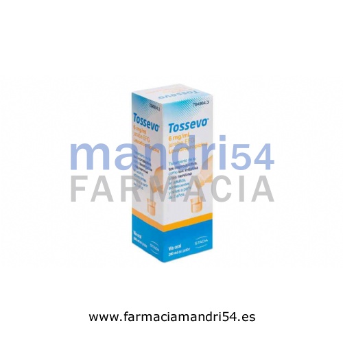 TOSSEVO 6 MG/ML JARABE EFG , 1 frasco de 200 ml