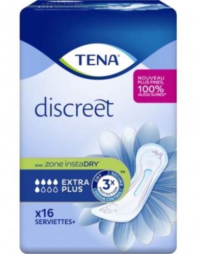 Absorbente incontinencia orina ligera - tena discreet extra plus (16 unidades)