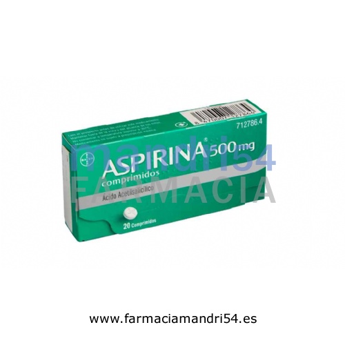 ASPIRINA 500 mg COMPRIMIDOS , 20 comprimidos