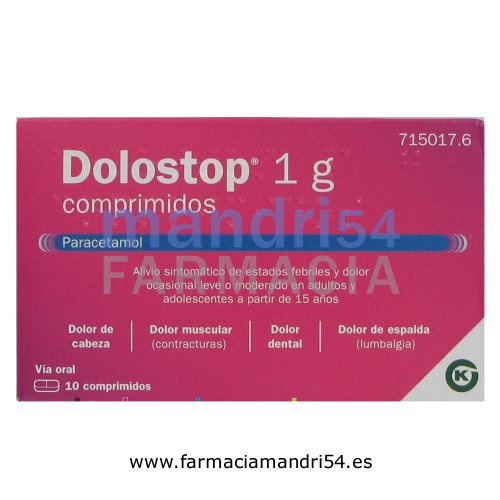 DOLOSTOP 1 G COMPRIMIDOS, 10 comprimidos