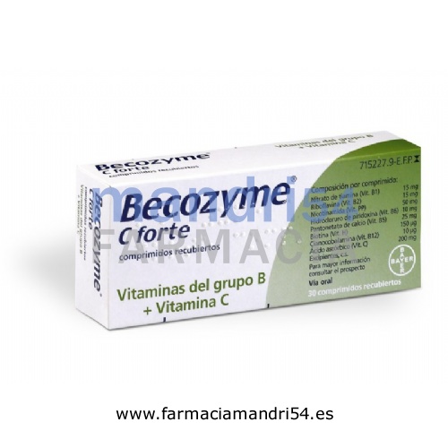 BECOZYME C FORTE COMPRIMIDOS RECUBIERTOS  , 30 comprimidos