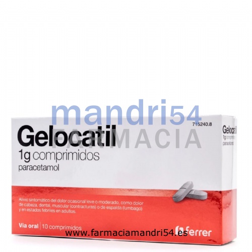 GELOCATIL 1 g COMPRIMIDOS,10 comprimidos
