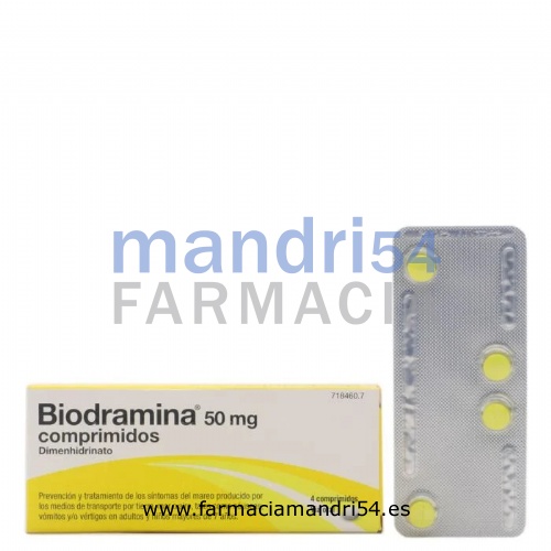 BIODRAMINA 50 mg COMPRIMIDOS , 4 comprimidos