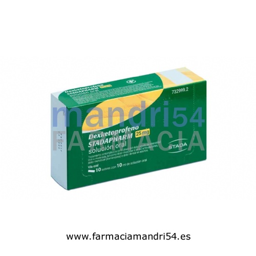 DEXKETOPROFENO STADAPHARM 25 MG SOLUCION ORAL EFG, 10 sobres