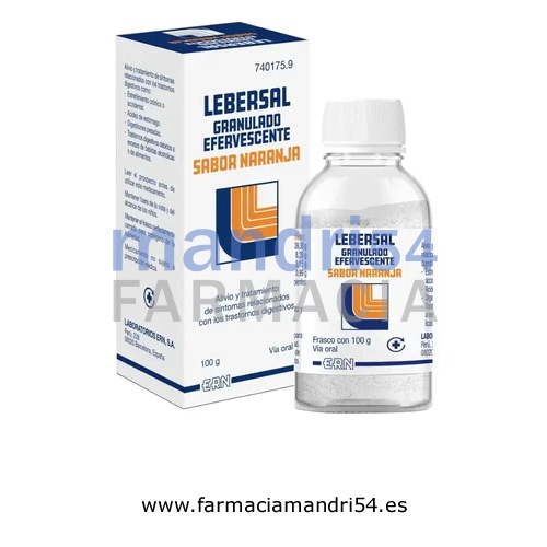LEBERSAL GRANULADO EFERVESCENTE SABOR NARANJA, 1 frasco de 100 g