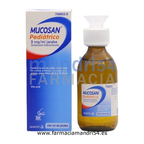 MUCOSAN PEDIATRICO 3 mg/ml JARABE , 1 frasco de 200 ml
