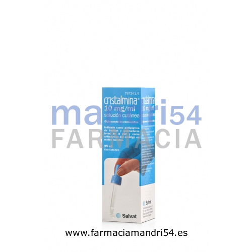 CRISTALMINA 10 mg/ml SOLUCION CUTANEA, 1 frasco de 25 ml