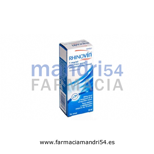 RHINOVÍN 1 MG/ML SOLUCIÓN PARA PULVERIZACIÓN NASAL, 1 frasco de 10 ml