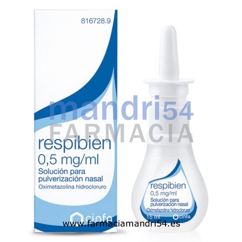 RESPIBIEN 0,5 mg/ml solución para pulverización nasal , 1 envase pulverizador de 15 ml