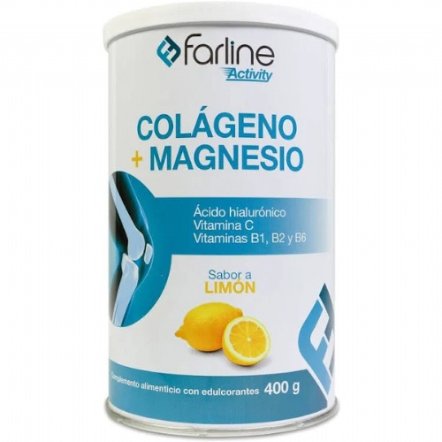 Farline activity colageno + magnesio (1 envase 400 g sabor limon)