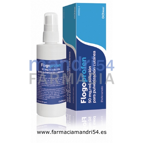 FLOGOPROFEN 50 mg/ml SOLUCION PARA PULVERIZACION CUTANEA , 1 frasco de 100 ml