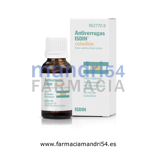 ANTIVERRUGAS ISDIN COLODION , 1 frasco de 20 ml