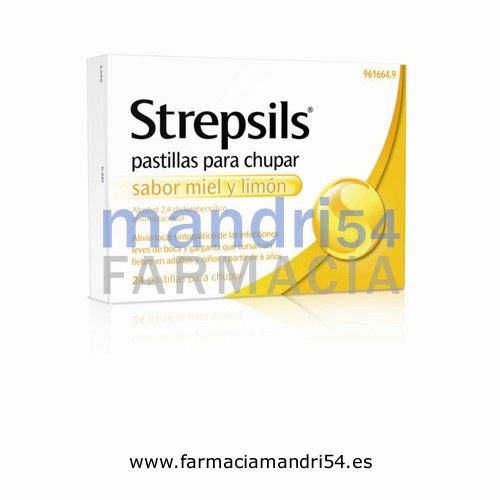 STREPSILS PASTILLAS PARA CHUPAR SABOR MIEL Y LIMON , 24 pastillas