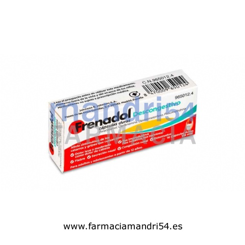 FRENADOL DESCONGESTIVO CAPSULAS DURAS, 16 cápsulas