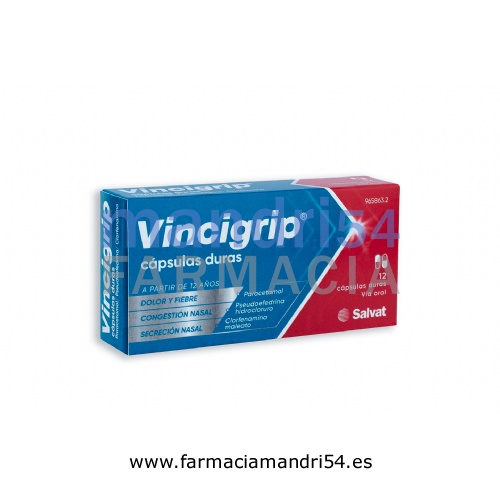 VINCIGRIP CAPSULAS DURAS , 12 cápsulas
