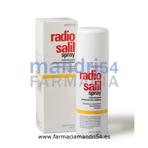RADIO SALIL SPRAY SOLUCION PARA PULVERIZACION CUTANEA , 1 envase a presión de 130 ml