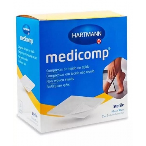 Medicomp compresas non woven - aposito esteril (10 x 10 cm 25 sobres 2 u)
