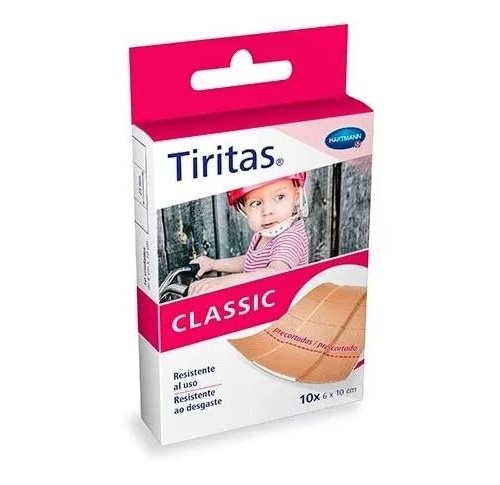 Tiritas classic - aposito adhesivo (10 unidades 10 cm x 6 cm  10 u precortadas)