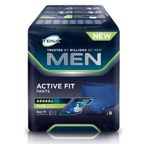Absorbente incontinencia orina dia anatomico tena men pants active fit 8 unidades talla mediana - te