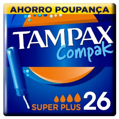 Tampax compak tampon 100%algodon (24 unidades super plus)