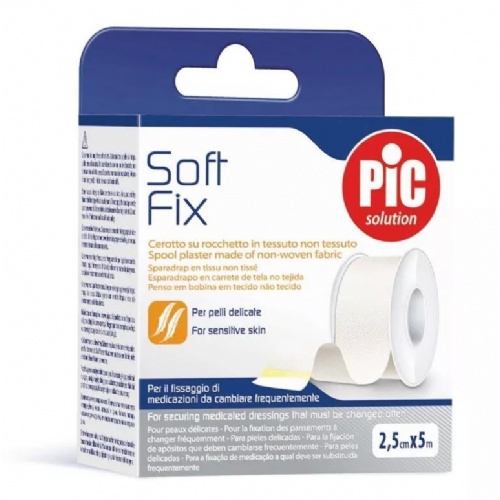 Esparadrapo hipoalergico - pic soft tejido sin tejer (1 unidad 5 m x 2,5 cm color blanco)