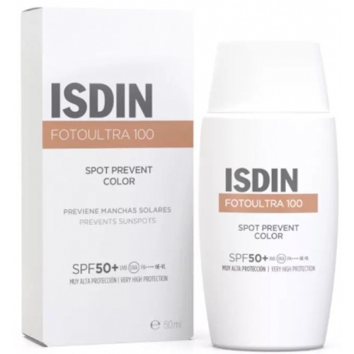 Isdin fotoultra 100 spot prevent color spf 50+ 1 envase 50 ml
